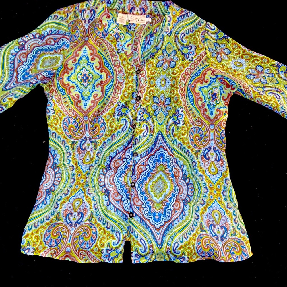 Colorful pattered blouse